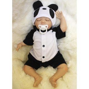 18 inch Rare Alive Sleepy Silicone Reborn Baby Dolls Feel Real,May God Bless You